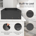 Reli. Drawer Organizer for Clothes (7 Pack) | Gray Dresser Organizer for Clothing | Foldable Fabric Drawer Bins for Bras, Nur