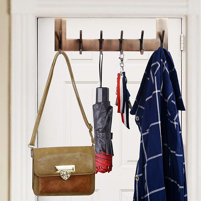 WEBI Over The Door Hooks for Hanging,Door Hanger,Over The Door Towel Rack,Over Door Coat Rack for Hanging Clothes,Towels,Anti