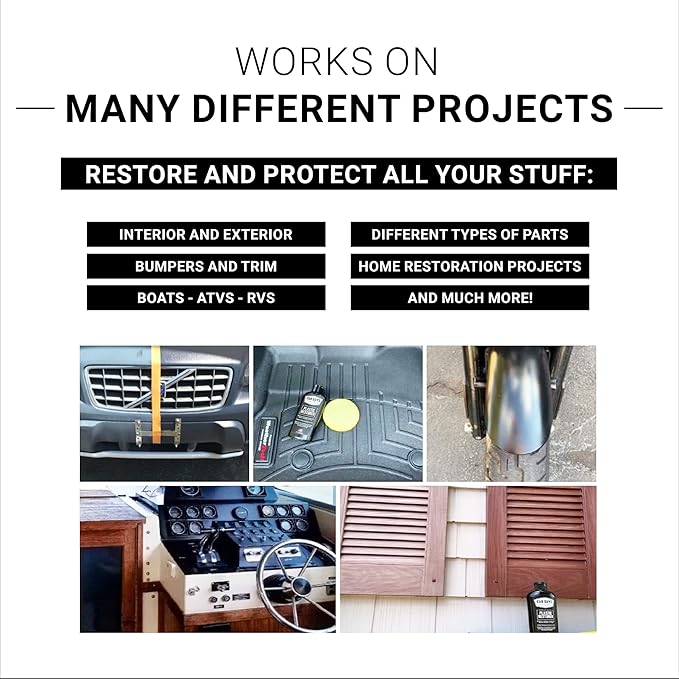 CAR GUYS Plastic Restorer | Bring Plastic, Rubber, and Vinyl Back to Life! | User Friendly Trim Restorer | Safe Auto Detailin