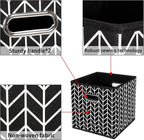 Fabric storage bins Cubes, Fabric Cube Organizer with Handle, Foldable Cube Bins for Cloth or Accessary Storage, 11x11x11, Se