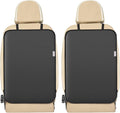 Meolsaek Kick Mats Back Seat Protector, Waterproof Oxford Seat Back Protector, Car Seat Back Protector for Kids, Back of Seat Protector for Kids Feet Car Seat (Black A -2pc)
