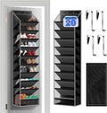 10 - Pocket Over - the - Door Hanging Shoe Organizers & Rack, Made of Sturdy 600D Oxford + Non - Woven Fabric, Space - Saving