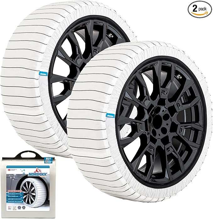 Passenger Vehicle Snow Socks for Tires, N41 - Car Sock Tire Traction Device for Snow, Ultimate Chain Alternative for Cars, SU