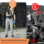 Floor Scraper Long Handle - Weed Scraper Tool,Multifunctional Garden Cleaning Flat Shovel,Heavy Duty Metal Sharp Blade for Lawn Edging,Sidewalk Weeding,Driveway Steps Snow Shovel Ice Removal 60"