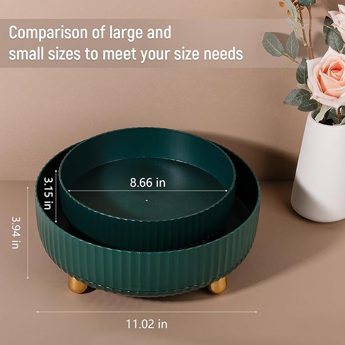 Anyoifax Makeup Perfume Organizer Tray 360 Degree Rotating Lazy Susan Skincare Lotion Organizer Spinning Cosmetics Storage fo