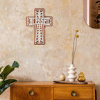 Wall Wooden Cross Christians Spiritual Religious Gifts With Hook on Hanging Wall Or Table With Blessed For Church Home Room D