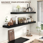 Floating Shelves for Wall, 72 Inch Wide x 12 Inch Deep Floating Shelves, Long Wood Floating Wall Shelf Shelves for Living Roo