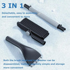 3 In 1 Snow Brush and Ice Scraper for Car Windshield Extendable Snow Removal 360° Pivoting Vehicle Winter Shovel Brush Snow Scraper with Long Handle for Car SUV Trucks (White)