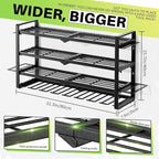 Large Power Tool Organizer Wall Mount, Garage Storage Cordless Tool Organizer with Screwdriver Holder, Heavy Duty Metal Stora