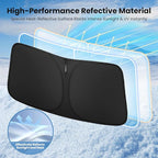 Windshield Sun Shade for Chevrolet Trax 2024 2025 2026 – Custom Fit Sun Shield with Mirror Cut‑Out, Blocks Heat & UV, Foldable with Storage Pouch - Chevrolet Trax Windshield Sunshade