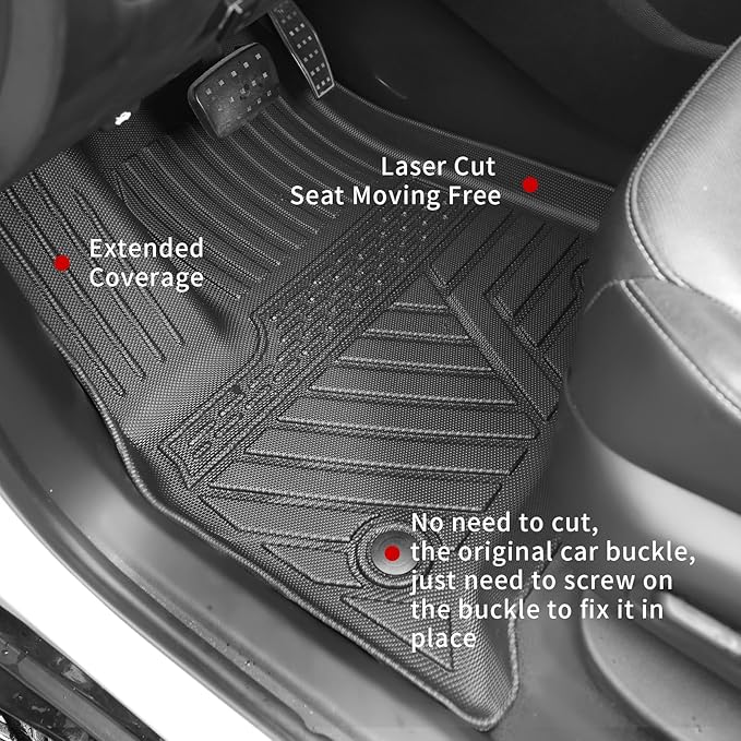Floor Mats Compatible with 2018-2023 (Fit 2024 Traverse Limited) Chevrolet Traverse Cargo Liner Mat Back Seat Cover 7 Seat 2023 Chevy Traverse Accessories (Trunk Mat+Backrest Mats+Floor Mats)