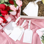 Amylove 48 Sets Leather Luggage Tags Bulk Wedding Favors Luggage Tags for Guests Bridal Gifts Wedding Bridal Shower Gift PU L