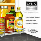 LYNK PROFESSIONAL® Pull Out Spice Organization for Cabinets - 12-3/8 inch Wide – Spice Rack for Inside Cabinets, Slide Out Sp