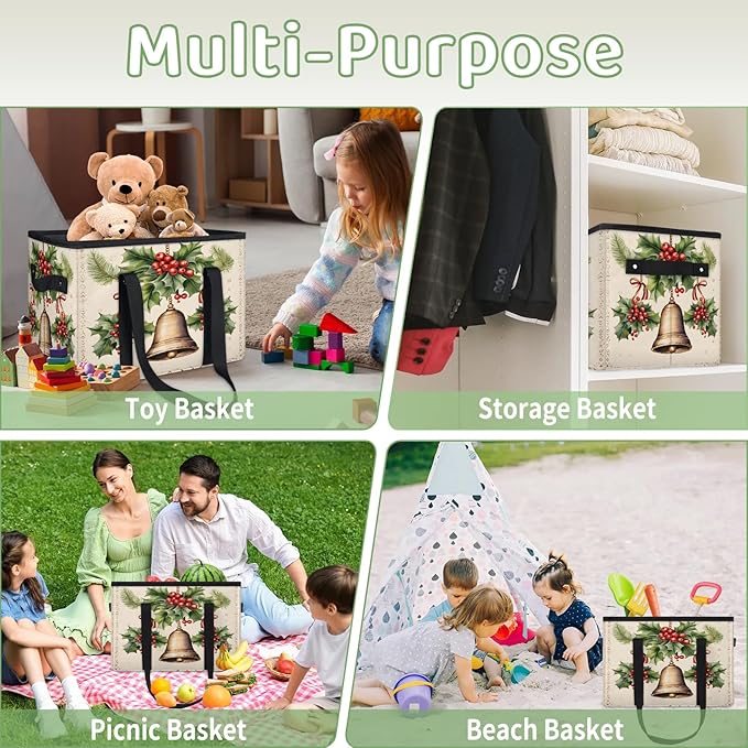 Reusable Grocery Bags Heavy Duty Shopping Bags Foldable Large Tote Bags with Long Handles & Hard Bottom