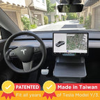Tesla Model Y Model 3 Accessories 2020 to 2026, Car Eating Food Table Alset Tray, Center Console Organizer, for Autopilot, Road Trips. Anti-Slip Mat for Stability. (Tray ONLY)