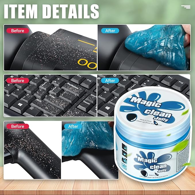 Auto Dynasty Car Cleaning Gel, 2024 Universal Auto Detailing Tools Car Interior Air Vent Dust Cleaner Slime Putty Jelly for P