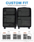 BAGSMART Compression Packing Cubes for Travel, 6 Set Packing Cubes for Carry on Suitcases, Compression Travel Cubes & Suitcas
