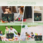 Reusable Grocery Bags Heavy Duty Shopping Bags Foldable Large Tote Bags with Long Handles & Hard Bottom