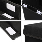 popoly Large Toy Box Chest Storage with Flip-Top Lid, Collapsible Kids Storage Boxes Container Bins for Toys, Playroom Organi