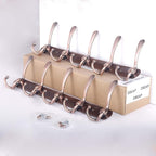 Dseap Wall Mounted Coat Rack - 5 Tri Hooks, Heavy Duty, Stainless Steel, Metal Coat Hook Rail for Coat Hat Towel Purse Robes 