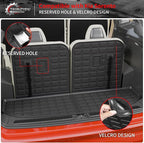 Floor Mats Compatible with 2021-2025 2026 Kia Sorento 6&7 Passenger Cargo Mat TPE Back Seat Cover Protector 2024 Sorento Accessories (Fit 6&7 Seats,Trunk Mat with Backrest Mats+Floor Mats)