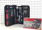 Apollo Tools 56 Piece Compact Metric Auto Tool Set in Zippered Case, Small Mechanic Tool Set for Car Emergency, Motorcycle Re