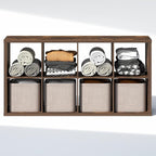 Furinno Cubic Closet Organizers and Storage, 8-Cube Closet Organizer, Open Shelf Closet Storage, Extra Thick Frame for Wardro
