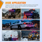 Nilight 60 Inch Emergency Strobe Light Strips with Controller, 384LED Flashing Warning Hazard Safety Rear Window Tailgate Lights for Truck Trailer Construction Plow Pickup Tow SUV Vehicles, Red Blue