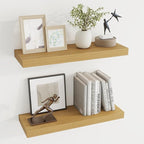 Dreamland 24 Inches Floating Shelves for Wall, 6.7 Inch Deep Floating Shelves Set of 2, Large Display & Storage Shelf, Wall S