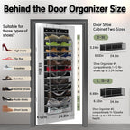 Kotkn Over The Door Shoe Organizer with 12 Large Breathable Pockets - Durable Hanging Storage for the Entire Family's Shoes (
