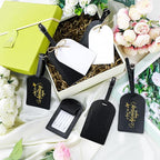 Amylove Bulk Luggage Tags Wedding Favors Adventure Begins Luggage Tags for Guests Travel Tag for Suitcase Bridal Gift 24 Pack