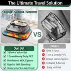 YQBRAO Hard Sided Clear Zipper Case for Storage- Professional-Grade Plastic Clear Zipper Pencil Case,Toy Storage Bins, Toilet