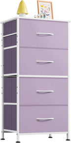 WLIVE Dresser with 4 Drawers, Storage Tower, Organizer Unit, Fabric Dresser for Bedroom, Hallway, Entryway, Closets, Sturdy S
