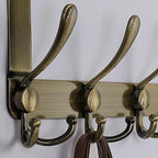 Dseap Over The Door Hook Hanger - Fits 1 3/8" to 1 3/4" Standard Doors | 5 Tri Hooks Heavy Duty Towel/Coat Rack | Door Organi