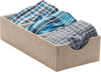 Household Essentials Brown 722-1 Deep 3 Section Drawer Organizer Box for Storage | 12 in x 6.13 in x 3.13