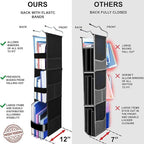 ABRA® 3 Shelf Hanging Locker Organizer for School, Work, Gym, Closet | Deep Shelves 6.5”x 9”| Eco-Friendly Fabric Healthy for