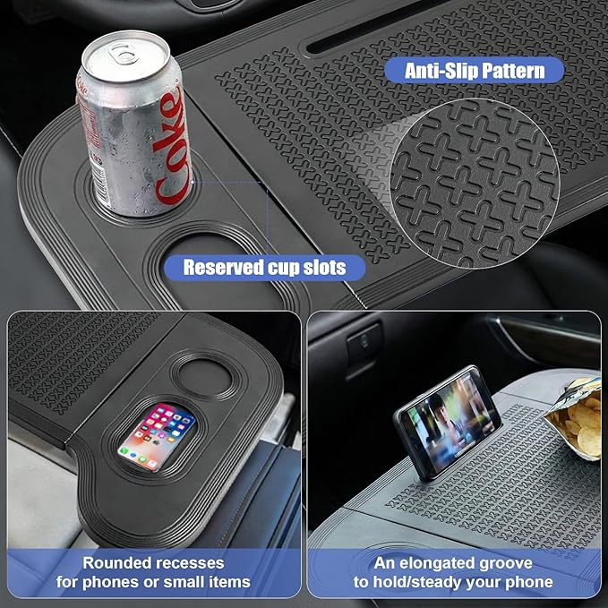 GearUp Car Table Tray for Eating Foldable Car Food Tray Multipurpose Car Desk for Laptop, Eating Food, Writing