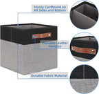 Temary 11 x 11 Cube Storage Bins Fabric Storage Cubes for Shelf, Closet, 4 Pack Cube Basket for Clothes, Storage Cube Bins wi