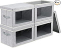 Homsorout Fabric Storage Bins with Lids, Large Storage Cubes with Window, Fabric Storage Baskets Bins for shelves, Closet Sto
