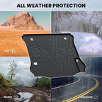 LASFIT Trunk Mat for Jeep Wrangler 2011-2018 JK Unlimited 4-Door Without Subwoofer (NOT for JL or 2-Door) All Weather TPE Custom Fit Cargo Mat Trunk Liner Cargo Liner, Black