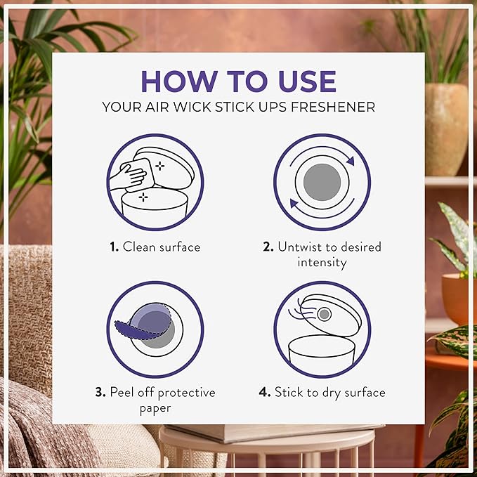 Air Wick Stick Ups Air Freshener, Lavender and Chamomile, 2 ct (Pack of 4)