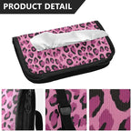 Car Tissue Holder Car Visor Organizer Tissue Box Holder for Car Sun Visor Organizer with Car Vehicle Accessories Essentials Interior for Women Men Pink Leopard Spots DarkMarks
