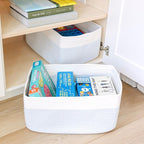 NaturalCozy Storage Baskets 16.8”x13”x7.6” Cotton Rope Woven Baskets for Organizing 3-Pack | Toy Storage Bins | Basket for Sh