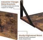 Axeman Floating Shelves for Wall 24 Inch | 24W x 8D Rustic Floating Wall Shelves Set of 2 | 8 Inch Deep Wood Shelves for Bath