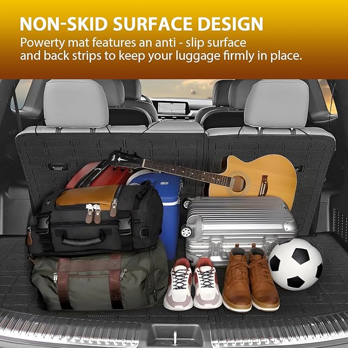 Powerty Floor Mats for 2020-2025 Kia Telluride 7/8 Passenger Car Mats Accessories, All Weather TPE Custom 2-in-1 Cargo Liner Seat Back Covers Protectors Replacement (Floor Mat + 2-in-1 Trunk Mat)