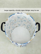 QUEENLALA Large Storage Basket,Laundry Hamper/Bathroom/Home Decor/Collapsible Round Storage Bin,Boys and Girls Hamper/Boxes/C