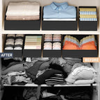 DIMJ Drawer Organizer Clothes - 18 Pack Closet Drawer Organizer Bins for Baby Clothes Storage, Fabric Dresser Organizer for N
