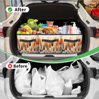 Reusable Grocery Bags Heavy Duty Shopping Bags Foldable Large Tote Bags with Long Handles & Hard Bottom