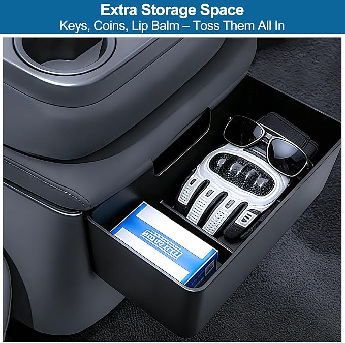 Center Console Hanging Organizer Box Compatible with 2019-2025 Chevy Silverado Gmc Sierra 1500 and 2020-2025 Silverado Sierra 2500hd 3500hd Insert Storage Caddy Accessories Fits Split Bench Seat Only
