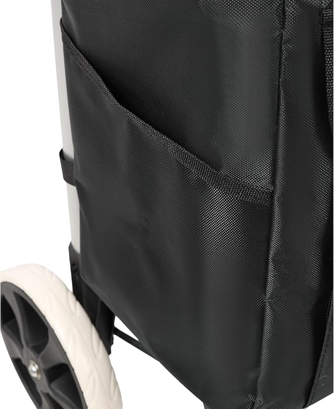 【LuckyNote】 Shopping Trolley with Wheels,Trolley Black Foldable Shopping Cart,Removable Shopping Oxford Waterproof Bag (Black)